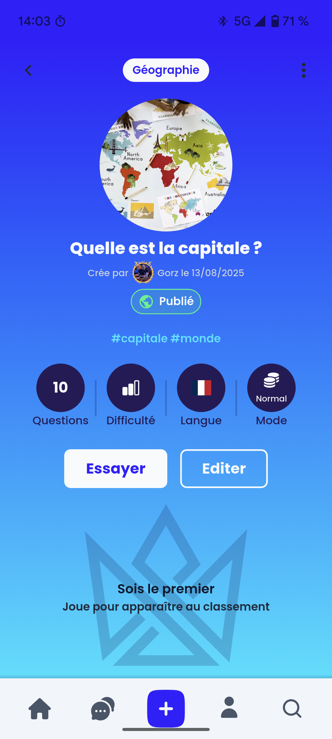 Écran de Récompenses